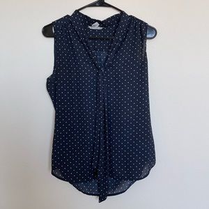 H&M navy blue blouse